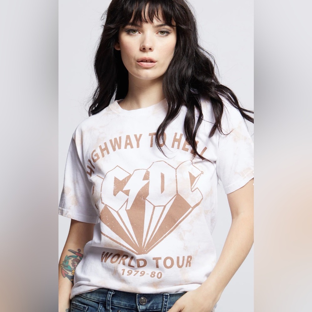 Recycled Karma White and Brown Graphic Tee
